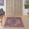 image:imageNourison Home Brilliance Machine Washable Traditional Vintage IvoryBrick 53 x 73 Area Rug EasyCleaning Non Shedding Bed Room Living Room Dining Room Kitchen 5x7IvoryBrick