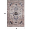 image:imageNourison Home Brilliance Machine Washable Traditional Vintage IvoryBrick 53 x 73 Area Rug EasyCleaning Non Shedding Bed Room Living Room Dining Room Kitchen 5x7Ivory Blue
