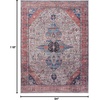 image:imageNourison Home Brilliance Machine Washable Traditional Vintage IvoryBrick 53 x 73 Area Rug EasyCleaning Non Shedding Bed Room Living Room Dining Room Kitchen 5x7IvoryBrick