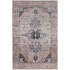 image:imageNourison Home Brilliance Machine Washable Traditional Vintage IvoryBrick 53 x 73 Area Rug EasyCleaning Non Shedding Bed Room Living Room Dining Room Kitchen 5x7Ivory Blue