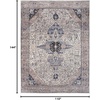 image:imageNourison Home Brilliance Machine Washable Traditional Vintage IvoryBrick 53 x 73 Area Rug EasyCleaning Non Shedding Bed Room Living Room Dining Room Kitchen 5x7Ivory Blue
