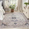 image:imageNourison Home Brilliance Machine Washable Traditional Vintage IvoryBrick 53 x 73 Area Rug EasyCleaning Non Shedding Bed Room Living Room Dining Room Kitchen 5x7Ivory Blue