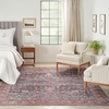 image:imageNourison Home Brilliance Machine Washable Traditional Vintage NavyBrick 2 x 6 Area Rug Easy Cleaning Non Shedding Bed Room Living Room Dining Room Kitchen 2x6NavyBrick