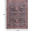 image:imageNourison Home Brilliance Machine Washable Traditional Vintage NavyBrick 2 x 6 Area Rug Easy Cleaning Non Shedding Bed Room Living Room Dining Room Kitchen 2x6NavyBrick