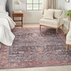 image:imageNourison Home Brilliance Machine Washable Traditional Vintage NavyBrick 2 x 6 Area Rug Easy Cleaning Non Shedding Bed Room Living Room Dining Room Kitchen 2x6NavyBrick