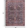 image:imageNourison Home Brilliance Machine Washable Traditional Vintage NavyBrick 2 x 6 Area Rug Easy Cleaning Non Shedding Bed Room Living Room Dining Room Kitchen 2x6NavyBrick