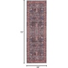 image:imageNourison Home Brilliance Machine Washable Traditional Vintage NavyBrick 2 x 6 Area Rug Easy Cleaning Non Shedding Bed Room Living Room Dining Room Kitchen 2x6NavyBrick