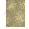image:imageNourison Home Capri Floral Beige 53 x 75 AreaRug EasyCleaning Non Shedding Bed Room Living Room Dining Room Kitchen 5x7Light Green