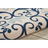 image:imageNourison Home Caribbean Navy 4 x Round Area Rug Geometric Floral Bed Room Living Room Dining Room Kitchen Easy Cleaning Non Shedding 4 RoundIvory Navy