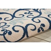 image:imageNourison Home Caribbean Navy 4 x Round Area Rug Geometric Floral Bed Room Living Room Dining Room Kitchen Easy Cleaning Non Shedding 4 RoundIvory Navy