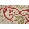image:imageNourison Home Caribbean Navy 4 x Round Area Rug Geometric Floral Bed Room Living Room Dining Room Kitchen Easy Cleaning Non Shedding 4 RoundIvory Rust