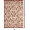 image:imageNourison Home Caribbean Navy 4 x Round Area Rug Geometric Floral Bed Room Living Room Dining Room Kitchen Easy Cleaning Non Shedding 4 RoundIvory Rust