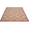 image:imageNourison Home Caribbean Navy 4 x Round Area Rug Geometric Floral Bed Room Living Room Dining Room Kitchen Easy Cleaning Non Shedding 4 RoundIvory Rust
