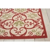 image:imageNourison Home Caribbean Navy 4 x Round Area Rug Geometric Floral Bed Room Living Room Dining Room Kitchen Easy Cleaning Non Shedding 4 RoundIvory Rust
