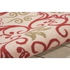 image:imageNourison Home Caribbean Navy 4 x Round Area Rug Geometric Floral Bed Room Living Room Dining Room Kitchen Easy Cleaning Non Shedding 4 RoundIvory Rust