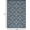 image:imageNourison Home Caribbean Navy 4 x Round Area Rug Geometric Floral Bed Room Living Room Dining Room Kitchen Easy Cleaning Non Shedding 4 RoundNavy