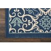 image:imageNourison Home Caribbean Navy 4 x Round Area Rug Geometric Floral Bed Room Living Room Dining Room Kitchen Easy Cleaning Non Shedding 4 RoundNavy