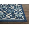 image:imageNourison Home Caribbean Navy 4 x Round Area Rug Geometric Floral Bed Room Living Room Dining Room Kitchen Easy Cleaning Non Shedding 4 RoundNavy
