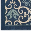 image:imageNourison Home Caribbean Navy 4 x Round Area Rug Geometric Floral Bed Room Living Room Dining Room Kitchen Easy Cleaning Non Shedding 4 RoundNavy