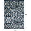 image:imageNourison Home Caribbean Navy 4 x Round Area Rug Geometric Floral Bed Room Living Room Dining Room Kitchen Easy Cleaning Non Shedding 4 RoundNavy