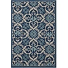 image:imageNourison Home Caribbean Navy 4 x Round Area Rug Geometric Floral Bed Room Living Room Dining Room Kitchen Easy Cleaning Non Shedding 4 RoundNavy