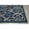 image:imageNourison Home Caribbean Navy 4 x Round Area Rug Geometric Floral Bed Room Living Room Dining Room Kitchen Easy Cleaning Non Shedding 4 RoundNavy