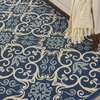 image:imageNourison Home Caribbean Navy 4 x Round Area Rug Geometric Floral Bed Room Living Room Dining Room Kitchen Easy Cleaning Non Shedding 4 RoundNavy