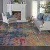 image:imageNourison Home Celestial Blue Yellow 4 x Round Area Rug  Easy Clean Non Shedding Bed Room Living Room Dining Room Kitchen 4 x RoundBlue Yellow