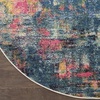 image:imageNourison Home Celestial Blue Yellow 4 x Round Area Rug  Easy Clean Non Shedding Bed Room Living Room Dining Room Kitchen 4 x RoundBlue Yellow