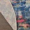 image:imageNourison Home Celestial Blue Yellow 4 x Round Area Rug  Easy Clean Non Shedding Bed Room Living Room Dining Room Kitchen 4 x RoundBlue Yellow