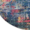 image:imageNourison Home Celestial Blue Yellow 4 x Round Area Rug  Easy Clean Non Shedding Bed Room Living Room Dining Room Kitchen 4 x RoundBlue Yellow