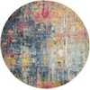 image:imageNourison Home Celestial Blue Yellow 4 x Round Area Rug  Easy Clean Non Shedding Bed Room Living Room Dining Room Kitchen 4 x RoundBlue Yellow