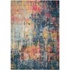 image:imageNourison Home Celestial Blue Yellow 4 x Round Area Rug  Easy Clean Non Shedding Bed Room Living Room Dining Room Kitchen 4 x RoundBlue Yellow