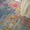 image:imageNourison Home Celestial Blue Yellow 4 x Round Area Rug  Easy Clean Non Shedding Bed Room Living Room Dining Room Kitchen 4 x RoundBlue Yellow
