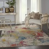 image:imageNourison Home Celestial Ivory Multicolor 3 x 5 Area Rug  Easy Clean Non Shedding Bed Room Living Room Dining Room Kitchen 3 x 5IvoryMulti