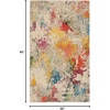image:imageNourison Home Celestial Ivory Multicolor 3 x 5 Area Rug  Easy Clean Non Shedding Bed Room Living Room Dining Room Kitchen 3 x 5IvoryMulti