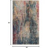 image:imageNourison Home Celestial Multicolor 3 x 5 Area Rug Abstract Easy Cleaning Non Shedding Bed Room Living Room Dining Room Kitchen 3x5Multi Color