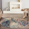image:imageNourison Home Celestial Multicolor 3 x 5 Area Rug Abstract Easy Cleaning Non Shedding Bed Room Living Room Dining Room Kitchen 3x5Multi Color