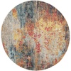 image:imageNourison Home Celestial Multicolor 710 x Round Area Rug Abstract Non Shedding Easy Cleaning Bed Room Living Room Dining Room Kitchen 8 RoundMulti Color