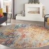 image:imageNourison Home Celestial Multicolor 710 x Round Area Rug Abstract Non Shedding Easy Cleaning Bed Room Living Room Dining Room Kitchen 8 RoundMulti Color