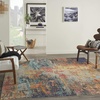 image:imageNourison Home Celestial Multicolor 710 x Round Area Rug Abstract Non Shedding Easy Cleaning Bed Room Living Room Dining Room Kitchen 8 RoundMulti Color