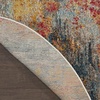image:imageNourison Home Celestial Multicolor 710 x Round Area Rug Abstract Non Shedding Easy Cleaning Bed Room Living Room Dining Room Kitchen 8 RoundMulti Color