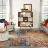 image:imageNourison Home Celestial Multicolor 710 x Round Area Rug Abstract Non Shedding Easy Cleaning Bed Room Living Room Dining Room Kitchen 8 RoundMulti Color