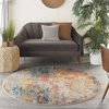 image:imageNourison Home Celestial Multicolor 710 x Round Area Rug Abstract Non Shedding Easy Cleaning Bed Room Living Room Dining Room Kitchen 8 RoundMulti Color