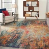 image:imageNourison Home Celestial Multicolor 710 x Round Area Rug Abstract Non Shedding Easy Cleaning Bed Room Living Room Dining Room Kitchen 8 RoundMulti Color