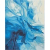 image:imageNourison Home Color Splash Blue Ivory 9 x 12 Area Rug  Easy Clean Non Shedding Bed Room Living Room Dining Room Kitchen 9 x 12Blue Ivory
