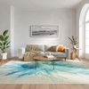 image:imageNourison Home Color Splash Ivory Blue 9 x 12 Area Rug  Easy Clean Non Shedding Bed Room Living Room Dining Room Kitchen 9 x 12Ivory Blue