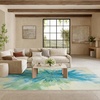 image:imageNourison Home Color Splash Ivory Blue 9 x 12 Area Rug  Easy Clean Non Shedding Bed Room Living Room Dining Room Kitchen 9 x 12Ivory Blue