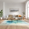 image:imageNourison Home Color Splash Ivory Blue 9 x 12 Area Rug  Easy Clean Non Shedding Bed Room Living Room Dining Room Kitchen 9 x 12Ivory Blue