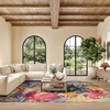 image:imageNourison Home Color Splash Multicolor 9 x 12 Area Rug  Easy Clean Non Shedding Bed Room Living Room Dining Room Kitchen 9 x 12Multi Color